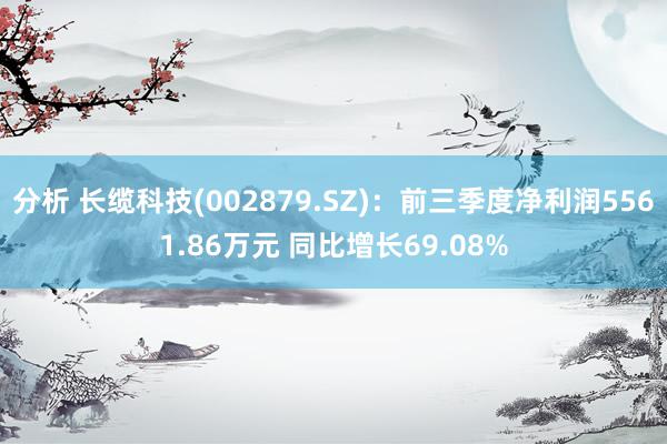 分析 长缆科技(002879.SZ)：前三季度净利润5561.86万元 同比增长69.08%