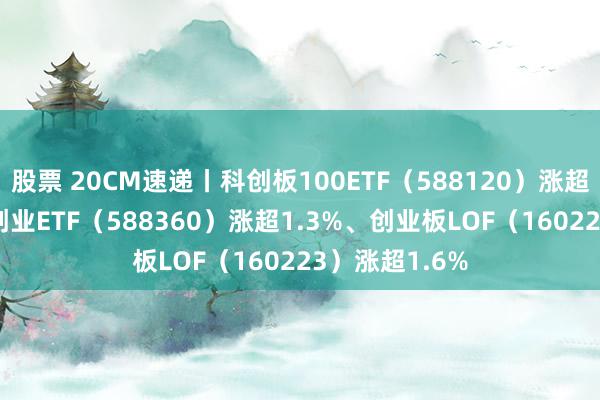 股票 20CM速递丨科创板100ETF（588120）涨超1.4%、科创创业ETF（588360）涨超1.3%、创业板LOF（160223）涨超1.6%