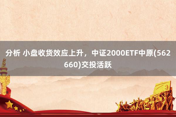 分析 小盘收货效应上升，中证2000ETF中原(562660)交投活跃