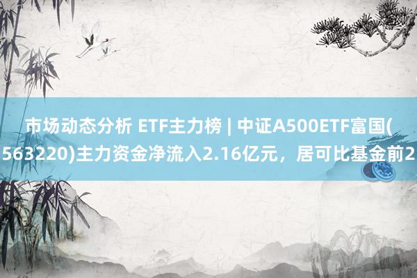 市场动态分析 ETF主力榜 | 中证A500ETF富国(563220)主力资金净流入2.16亿元，居可比基金前2